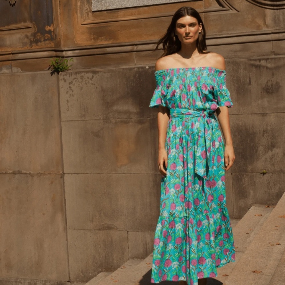 Floral Off-Shoulder Maxi Dress